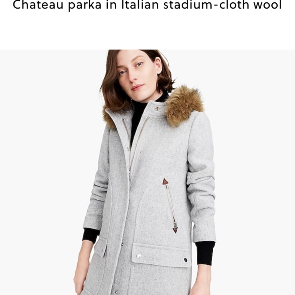 J crew Italian wool chateau hooded coat